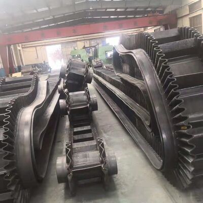 شراء الحزام الناقل الأسود المموج للجدران الجانبية لنقل الميل الكبير online manufacture